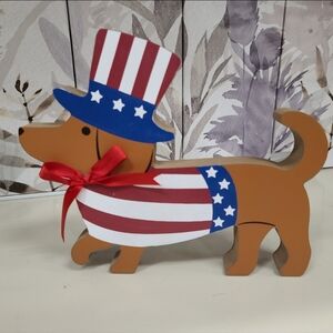 Patriotic Dachshund Dog Ween Doxie Americana 4th Of July Figure Decor New